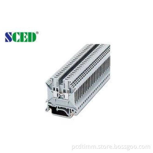 5.2mm Width Rail Mounted Terminal Blocks , 600V 20A AWG 28